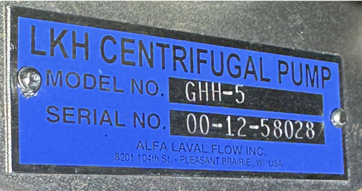Alfa Laval LKH GHH-5 Sanitary Ultrapure Centrifugal Pump